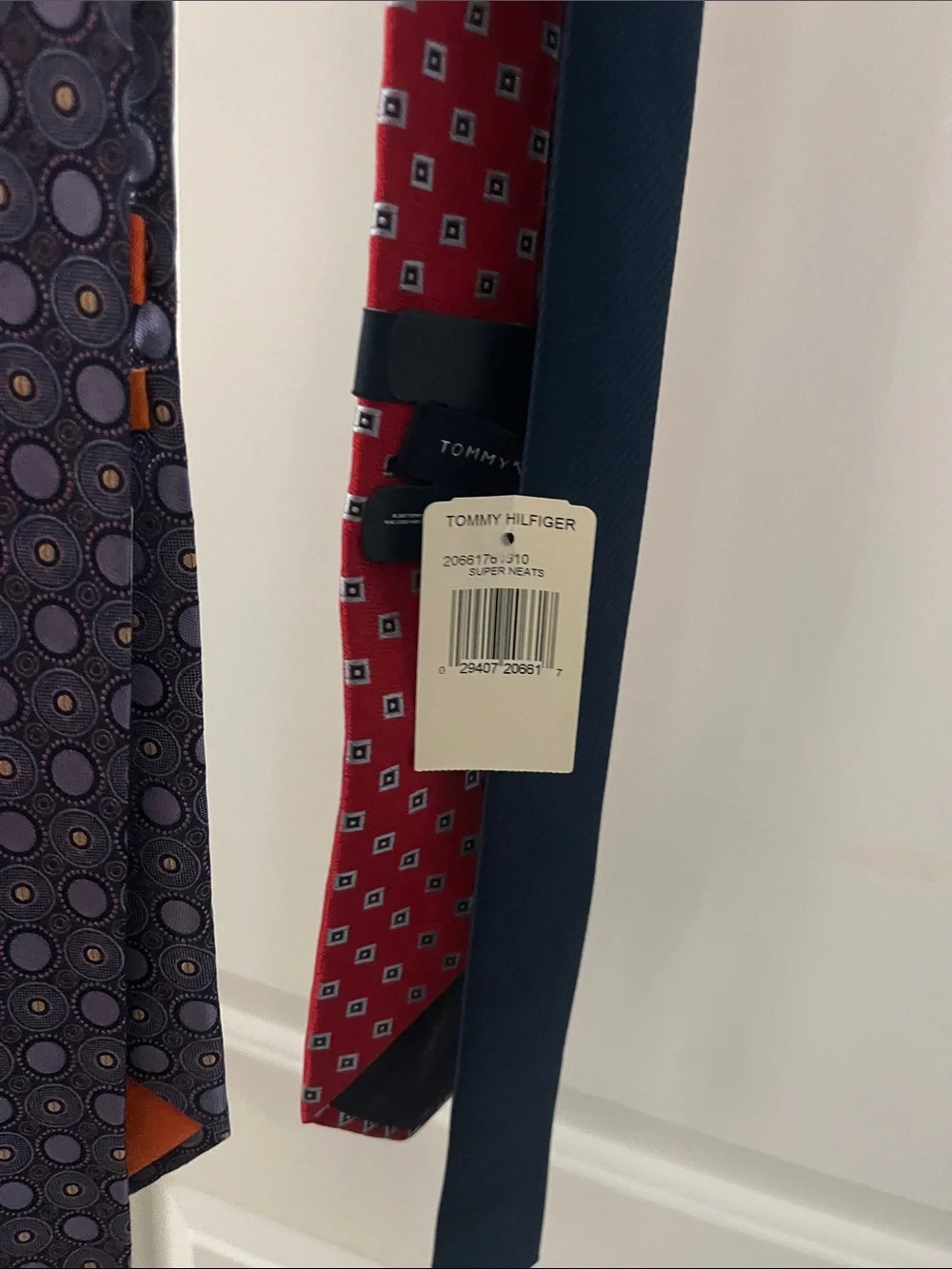 Tommy Hilfiger Lavender Geometric Silk Tie